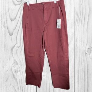 a new day Women's Straight Chino Pants in Dusty Rose stretch elastizado size 12